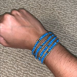 Blue wrap bracelet